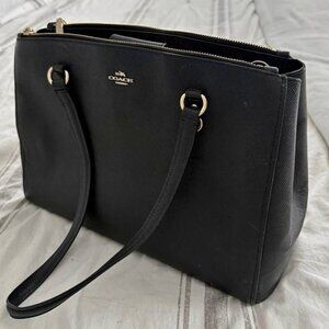 Coach purse black bag tote (13w 10 L)